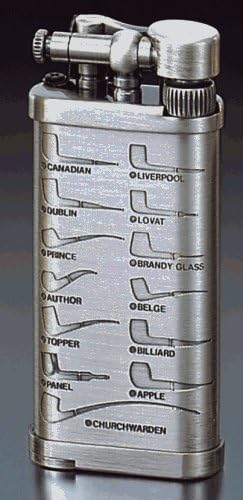 IM Corona Corona Old Boy Pewter with Classic Pipe Shapes Pipe Lighter