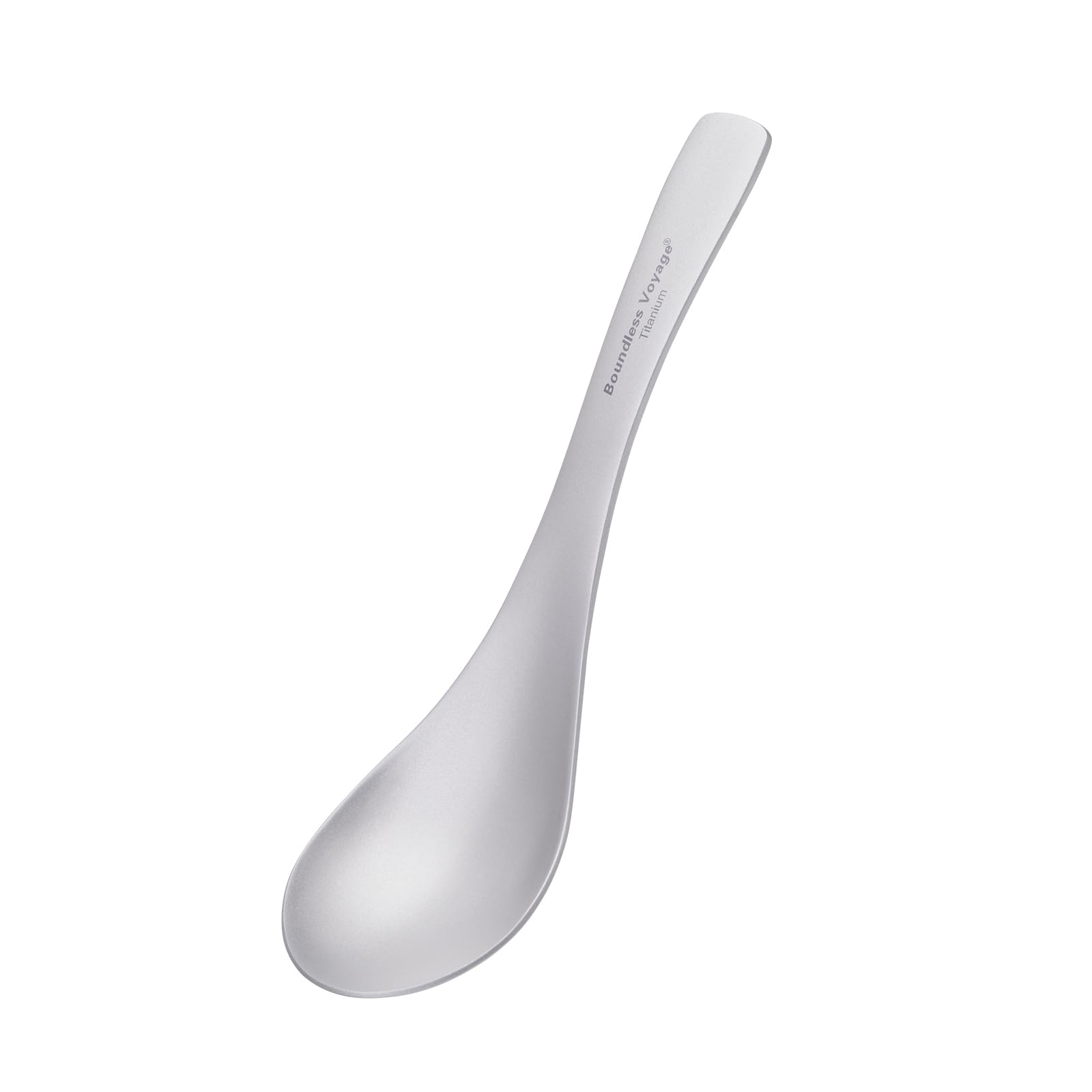 iBasingo Titanium Spoon with Big Bowl Ultralight Camping Hiking Cutlery Outdoor Kitchen Metal Durable Utility Tableware (14cm Ti1030T) โ image 1