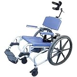 Tilt+Shower+Rehab+Commode+Bath+Toilet+Transport+Chair+with+24%22+Wheelchair+Wheels%2C+Aluminum+20%22+Wide+Seat+Heavy+Duty+195-24
