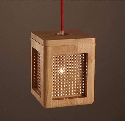 Iluminación al aire libre colgante y lámpara de techo industrial de madera para pasillos