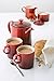 Le Creuset Stoneware Set of 6 London Mugs, 12 oz. Each, Cerise