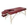Master Massage Table de massage portable en EVA 76,2 cm pour femmes et personnes obèses, lit facial pour salon de spa pour femmes enceintes, multifonction (bordeaux)