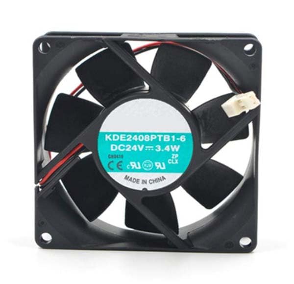 Ventilador de refrigeración 24V KDE2408PTB1-6 con alta capacidad de disipación térmica y 2 cables
