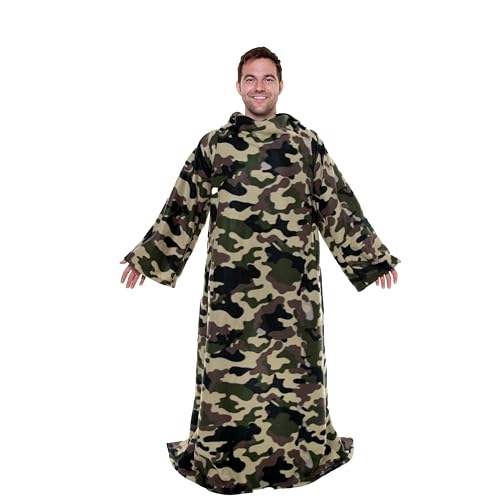Snuggie The Original Wearable Blanket That Has Sleeves, Warm, Cozy, Super Soft Fleece, Functional Blanket with Sleeves & Pockets for Adult, Women, Men, As Seen On TV- Camo