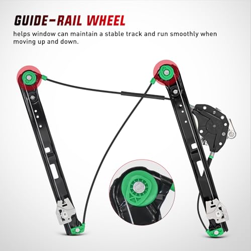 Image of Nilight 740-484 Front Driver Side Power Window Regulator,Compatible with BMW E46 323i 325i 325xi 328i 330i 330xi 1999 2000 2001 2002 2003 2004 2005