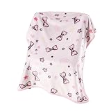 TILLYOU Baby Fleece Blanket 30x40 Inches Pink Blanket Soft and Warm Baby Blankets for Boys and Girls Blanket for Toddler Infant Newborn, Pink Bow