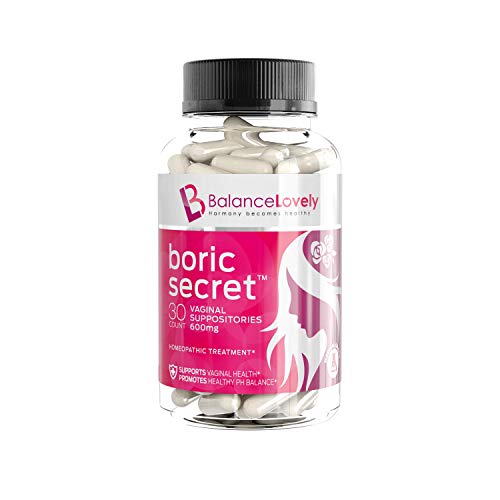 Boric Acid Suppositories -100% Pure Boric Acid -600mg in Vegan Capsules- Supports Feminine
