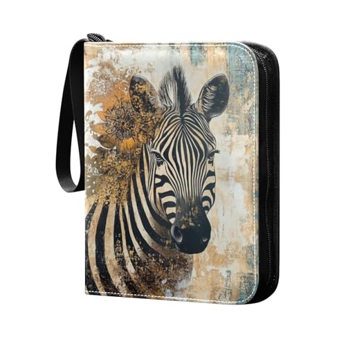 Funda para tarjetas de béisbol con fundas extraíbles de doble cara para niños y niñas, juguetes, regalo, bohemio, vintage, animal simplificado