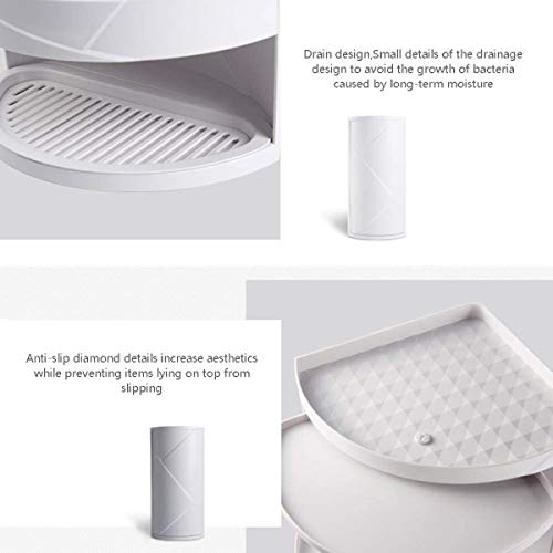 Étagère d'angle rotative étanche Nizer pour optimiser une petite salle de bain - 8