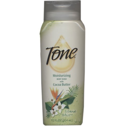 Tone Moisturizing Body Wash with Cocoa Butter Island Mist 12 OZ (Pack of 2)