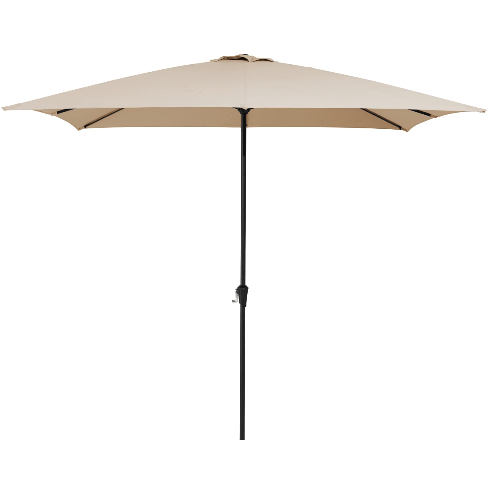 MEWAY 8x10 ft Rectangular Patio Umbrella Outdoor Umbrella with Crank, Table Market Umbrella 6 Sturdy Ribs UV Protection fo...
