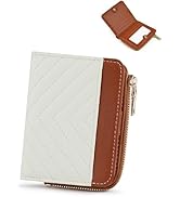 Sunpour Small Bifold Wallet Women Slim Card Holder with Zipper Coin Pocket &amp; 2 ID Windows,Compact...