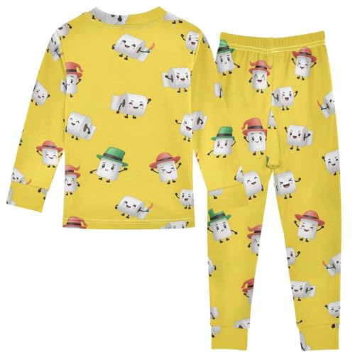 Pajama Sets Long Sleeve Fun Toilet Paper Characters Soft Comfy Sleepwear 2 Piece PJS 3-8T3