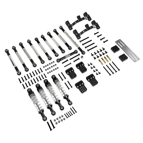 RC�A�N�Z�T���[ For MN For MN99S MN40 MN45 MN96 MN99 D90 D91 1/12 ���������N���b�h�X�e�A�����O�����P�[�W�V���b�N�A�u�\�[�o�[�T�[�{�}�E���g�V�[�g RC �J�[(Black)