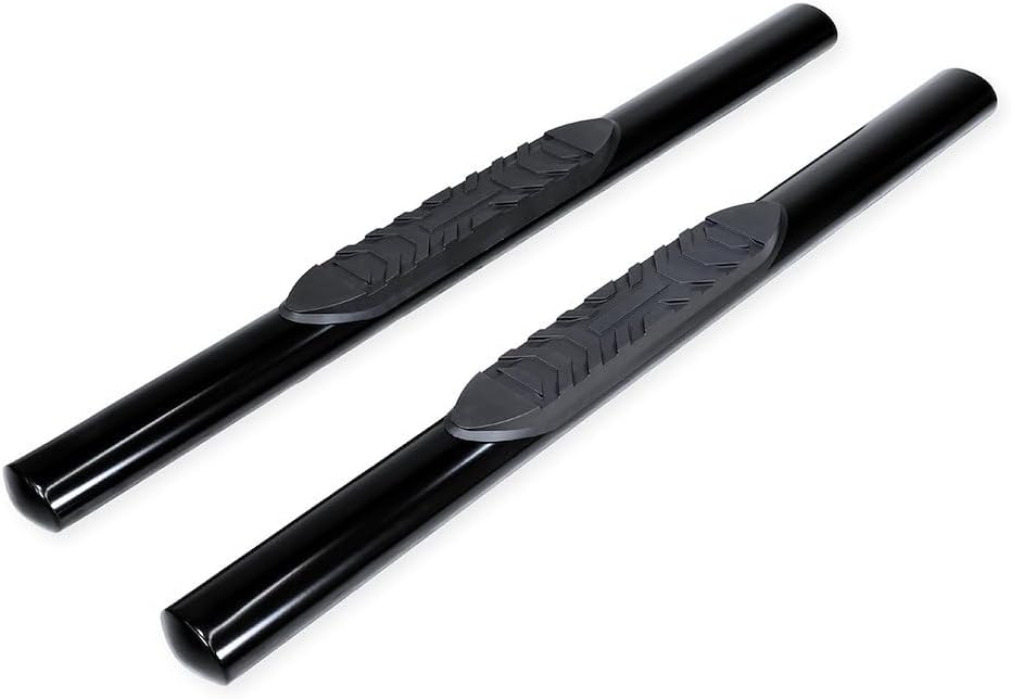 TrailFX Nerf Bar Side Steps Fits Ram 1500 Standard Cab 2011–2018 Black Powder Coated Mild Steel Rocker Panel Mount 4-Inch Oval Straight Set of 2 Truck Running Boards TrailFX A1535B