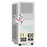 KresicoKlima Mobile Klimaanlage 9000 BTU, Klimaanlage mobil mit Abluftschlauch, Mobiles Klimagerät mit Abluftschlauch für Räume bis zu 33m²/90m³, Klimagerät mit Timer, R290, weiß