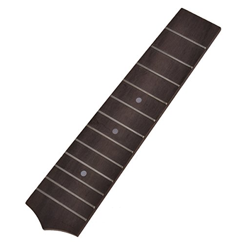 Kmise Fretted Fretboard Fingerboard for 21 Inch Soprano Ukulele Hawaii Guitar Parts Replacement