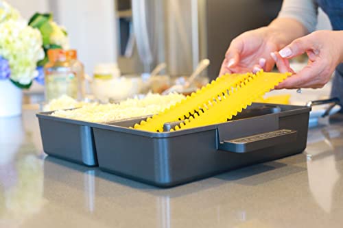 Baker's Edge Lasagna Pan, Deep Lasagna Pan W/ Handles For Baking Standard-Size Lasagna Noodles, Unique Sidewall Design Keeps Noodles & Layers Neatly Stacked, True Nonstick Coating, Heavy Gauge Cast Aluminum Construction – Patented & Made In The Usa #TOP4