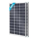 Renogy Panneau Solaire 200W 12V Module Monocristallin, 2 X Plaques Solaires 100W, Haute Ef...