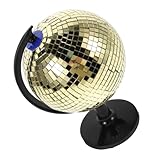 Declaración artística: combina la icónica bola de discoteca con un motivo de globo, lo que la convierte en una adición destacada a su , globo de bola de discoteca, esfera de discoteca dorada