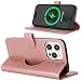 SailorTech Handyhülle für iPhone 13 Pro Max Hülle mit Kartenfach für Frauen, iPhone 13 Pro Max Klapphülle Handytasche Flip Brieftasche Schutzhülle mit Kartenfächern für Männer-Roségold