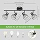 Kimjo LED Deckenstrahler 4 Flammig - Strahler Deckenleuchte E14 4 Flammig Deckenstrahler Schwarz - Lampe Küche Deckenlampe LED - Lampe Wohnzimmer Schlafzimmerlampe Deckenspots Nein Leuchtmittel