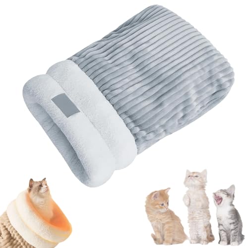 Tyozyw Cat Sleeping Bag - Warm Indoor Cat Bed (M,