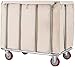 LIUSHENGFUBH Wäschewagen Wäschesortierer Servierwagen Trolley 400L Kapazität Wäscherei Sorter Wagen mit Silent Rädern, Rollen Wäschekorb mit abnehmbaren Taschen, Edelstahlhalterung (Color : Beige)