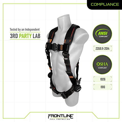 Image of FRONTLINE FALL PROTECTION Harnesses + D-Ring+ Multiple Styles + OSHA and ANSI compliant
