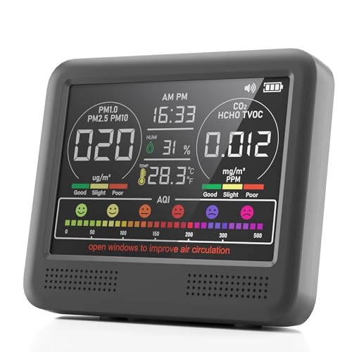 16-in-1 Indoor Air Quality Monitor with Alarm