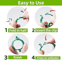 CIQIYO® 100 Pcs Plant Support Clips,Plastic Clips for Securing Plants — image 6