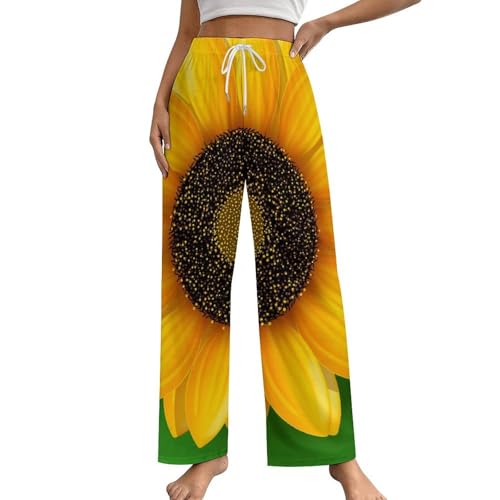 Vêtement de nuit femme Tournesol pantalon de pyjama S de qualité supérieure avec poches