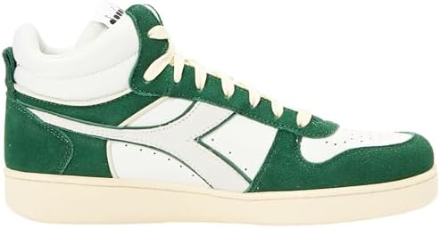 Diadora MAGIC BASKET DEMI CUT SUEDE LEATHER Blanco / Verde - Envío Gratis | ! - Zapatos Deportivas Altas 80,50