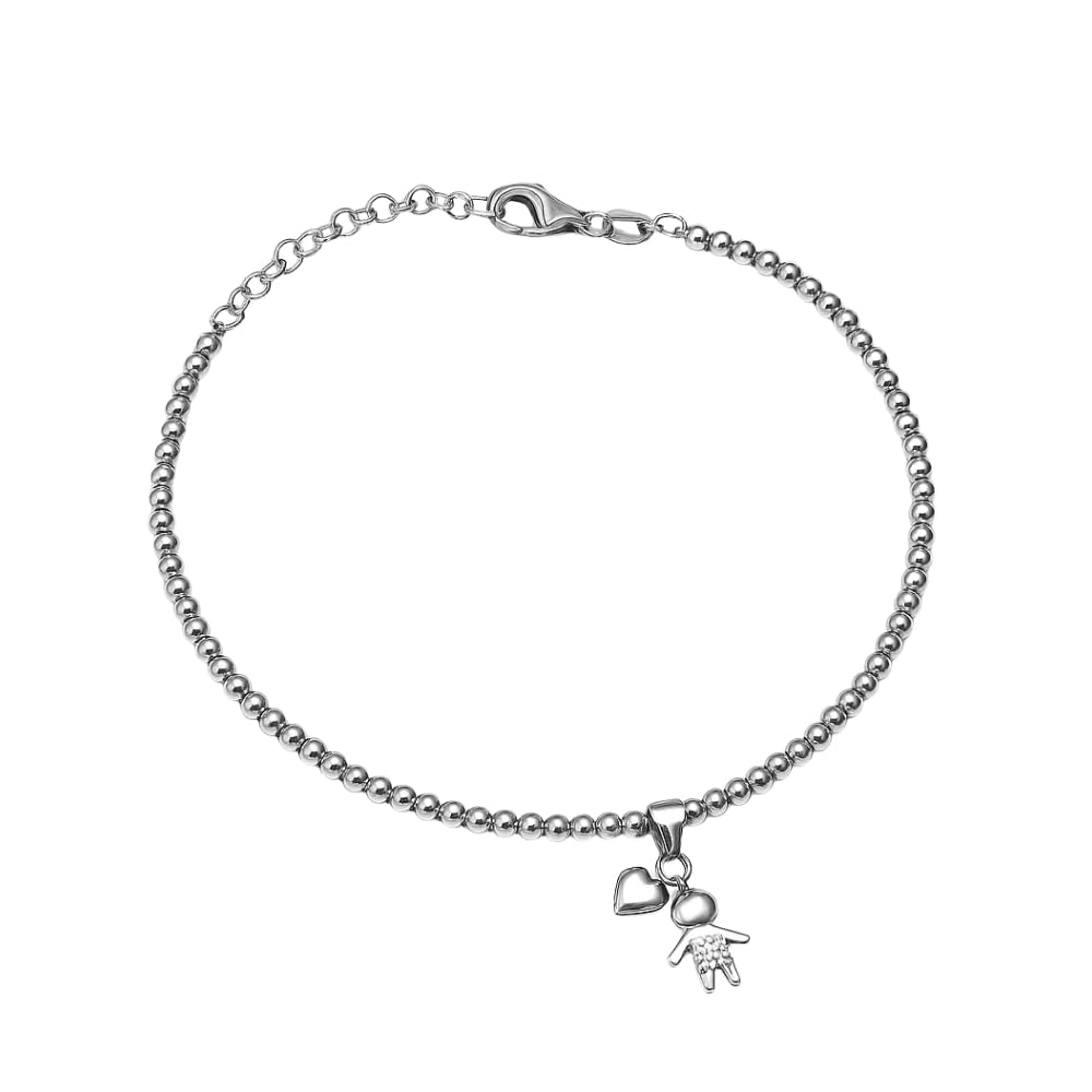 Bracciale Nascita Bebè Bambino Maschietto in Argento 925 con Zirconi | Gioiello Dolce per Futura Mamma | Braccialetto Elegante e Simbolico | Idea Regalo Nascita o Baby Shower bcc1565b