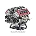 HumblePleb Mini V8 Engine Kit - DIY 3D Printed RC Engine for Adults - Realistic, Buildable, Electric, RC Model Compatible - High Difficulty, Bracket Not Included, Online Manual