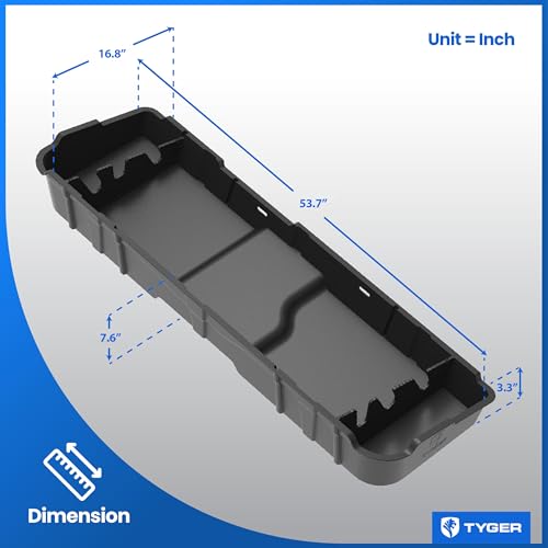 Tyger Auto Underseat Storage Box Compatible with 2007-2013 Chevy Silverado GMC Sierra 1500; 2007-2014 2500 3500HD Crew Cab, Black Rear Under Seat Storage Organizer Cargo Box | TG-CB5C2358