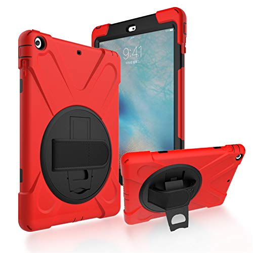 Coque iPad Air rouge JZ avec bandoulière pour vos trajets quotidiens