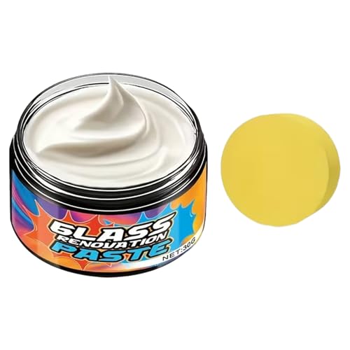 Glass Wax | 50g Fine Scratches Remover Paste | Windshield Polishing for Car Glass Restoration | for Remove Water Spots Restore C