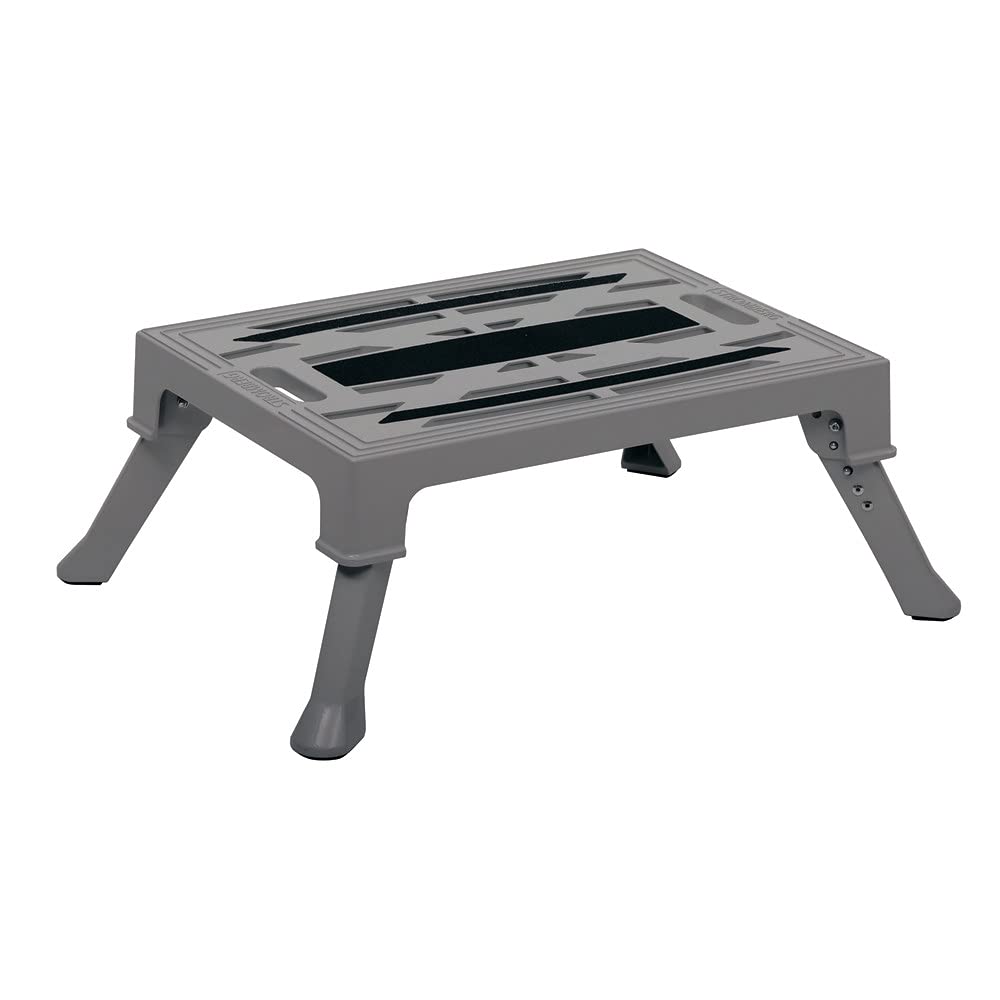 Stromberg Carlson 19″ x 14″ Adjustable RV Platform Step, Lightweight Rust-Resistant Cast Aluminum, Portable Step Stool for Campers, 3-1/8″ and 8-1/8″ Height, 10