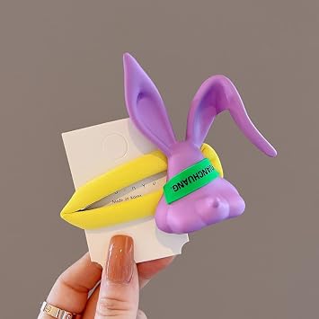 Folding Ears Rabbit Hair Clips, Cute Bunny Hair Clips for Womens Girls, Rabbit Ear Girls Hair Clips Pins