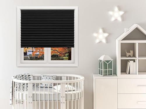 Redi Shade No Tools Original Blackout Pleated Paper Shade Black, 48 in x 72 in, 6 Count (Pack of 1)