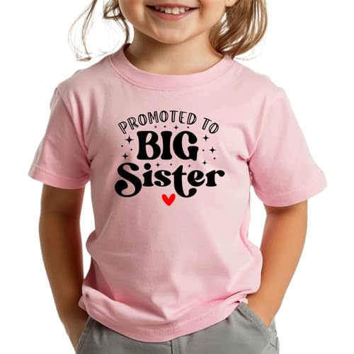 Image of Big Sister Shirt for Girls Toddler Kids Pregnancy Announcement Promoted to Big Sis T-Shirt Summer Short Sleeve Top