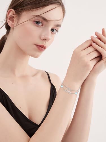 Image of Nature Style Bracelet for Women Charm Link Bracelet Adjustable Pineapple /Dragonfly /Butterfly /Daisy /Highland Cow Anklet Bracelet 925 Sterling Silver Anniversary Jewelry Birthday Gifts