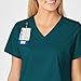 WonderWink WonderWORK Women’s Shaped V-Neck Scrub Top — Caribbean, Small