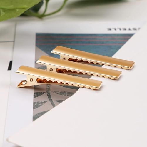 Image of NEOBABY Plain Alligator Metal Hair Clips | Crocodile Clips Styling Sectioning Hair Duck Teeth Hair pins | Curl Clips Barrettes | Craft DIY Accessories for Girls and Women's