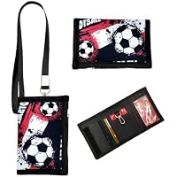 SIRLOMU Cartera Niño Triple Plegado con Llavero, Monedero Niño y