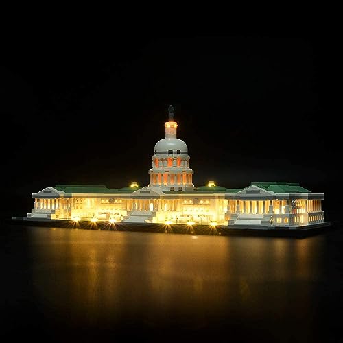 Zestaw oświetlenia USB do Lego Architecture Stany Zjednoczone Capitol 21030 klocki konstrukcyjne - (nie zawiera modelu Lego)