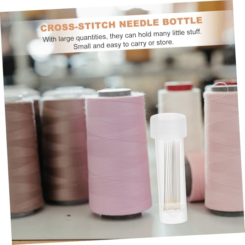Image of Operitacx 10pcs Sewing Case, 2.3 inch Length Plastic Sewing with Lids, Portable Storage for Craft Knitting
