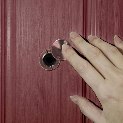 Veemoon mirilla para puerta con ángulo amplio de 220 grados y cubierta de privacidad, diseño moderno, material de aleación de zinc, fácil instalación miniatura 5