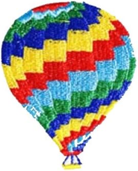Hot Air Balloon (Multi-Coloured) Iron on Sew on Embroidered Badge Applique Motif Patch From PatchWOW